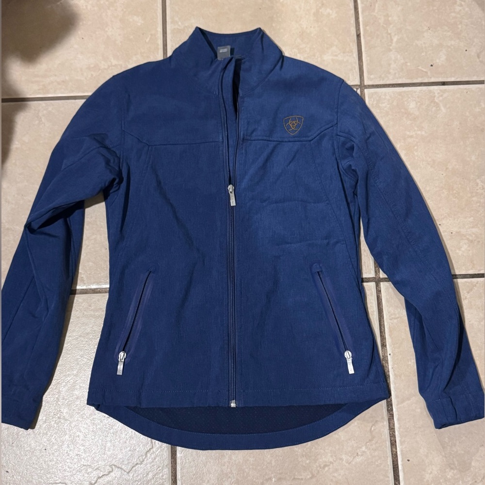 Aria Navy Zip-Up Jacket